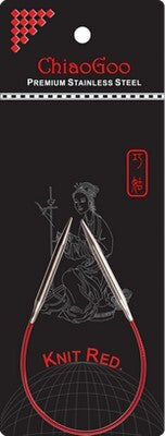 ChiaoGoo 23cm Knit Red Circulars
