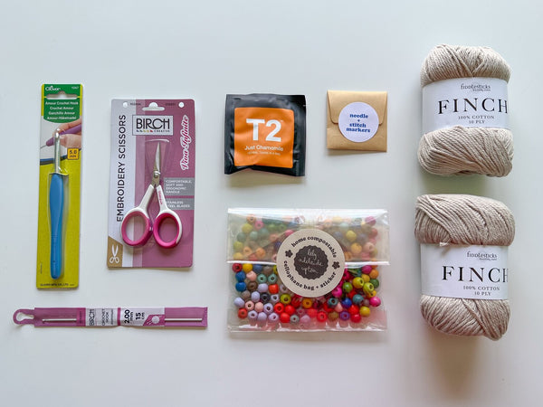 Crochet Bag Kit - Beaded Mosu Bag