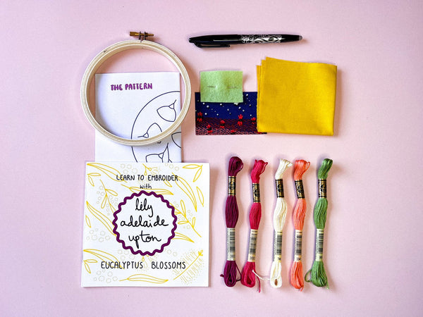 Mini Embroidery Kit - Eucalyptus Blossom