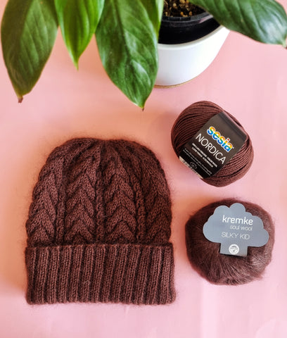 Mohair Cabled Beanie Kit