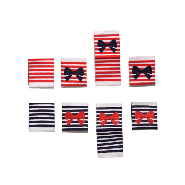 Sohmo Sew-In Labels - Stripe Bows