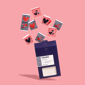 Sohmo Sew-In Labels - Stripe Hearts