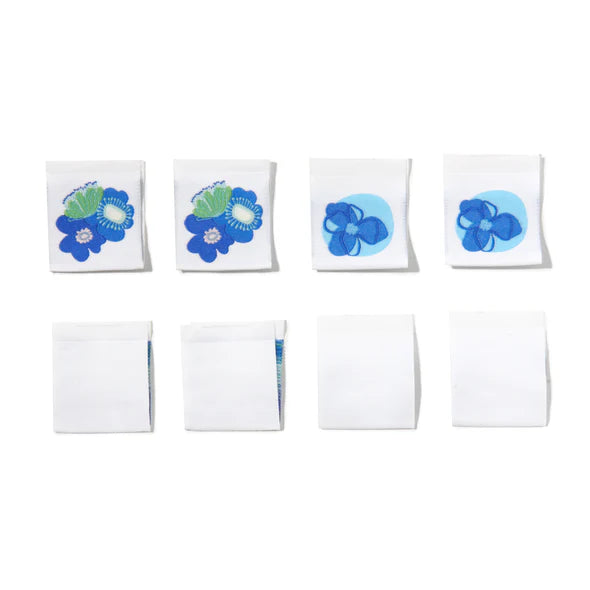 Sohmo Sew-In Labels - Blooms (Blue)