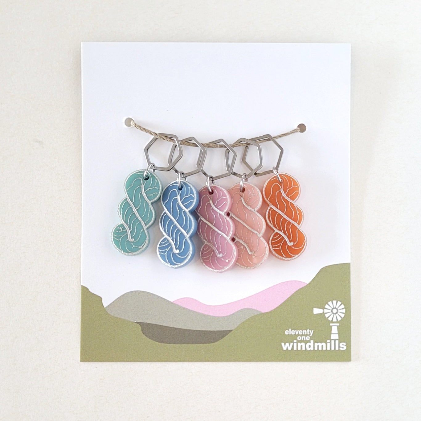 Skeinbow Stitch Markers - 111 Windmills